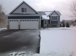 Snowy house